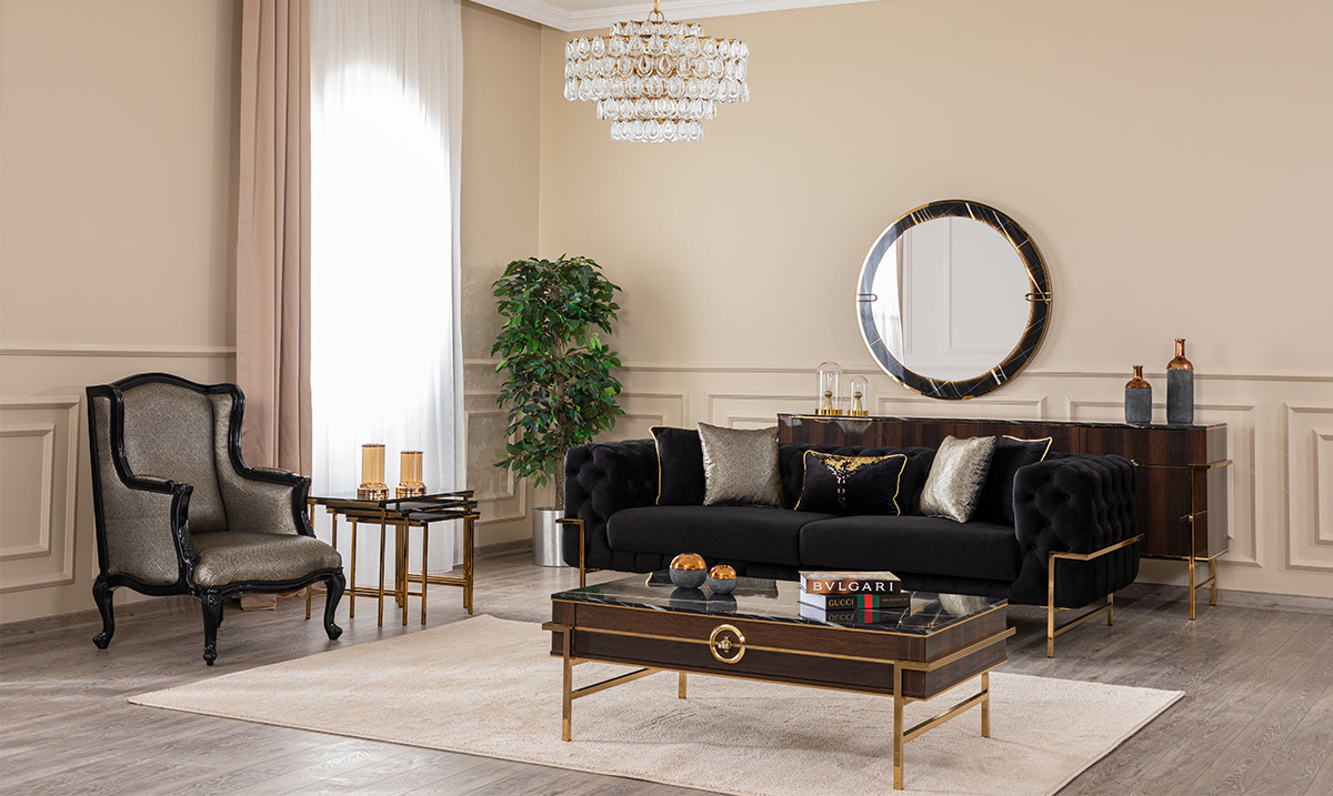 Bond Gold Mtal Ayaklı Koltuk Takımı 13,500.00 TL İnegöl Mobilya