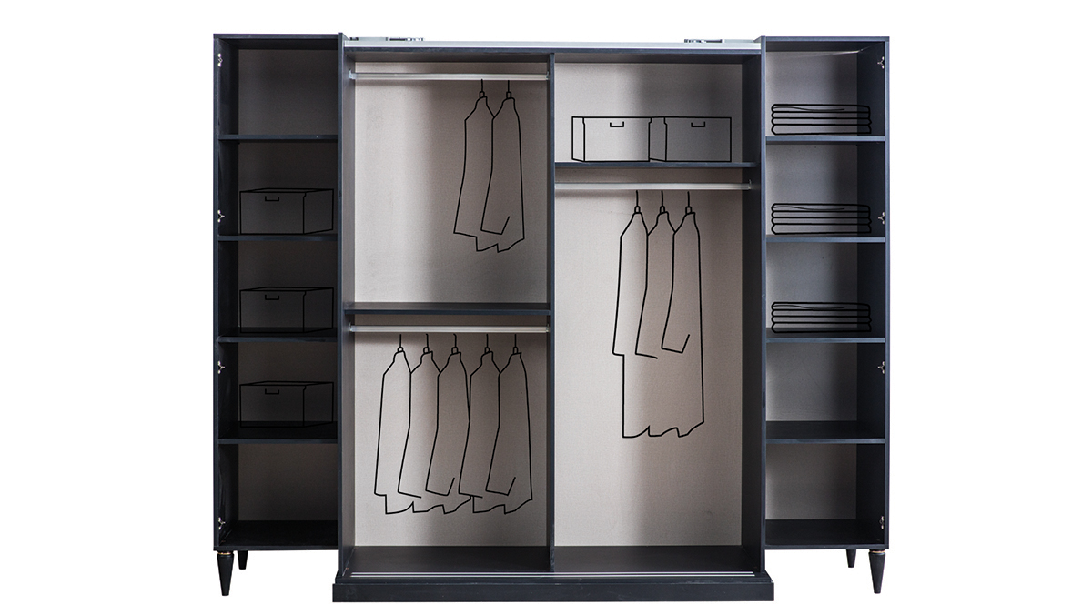 Merlin Siyah Yatak Odası 7,450.00 TL İnegöl Mobilya Modelleri