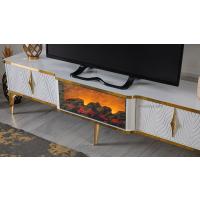 Beyaz Gold detaylı Tv Sehpası Derya
