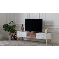 Beyaz Gold detaylı Tv Sehpası Lara