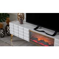Beyaz Gold detaylı Tv Sehpası Lara