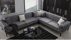 Ahşap Ayaklı Chester Köşe Takımı Viyana