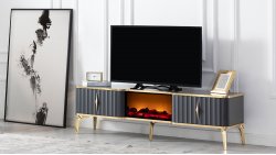 Antrasit Gold Detaylı Tv Sehpası Ekol