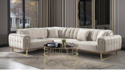 Metal Ayaklı Köşe Takımı Barbara