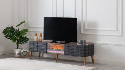 Ceviz Antrasit TV Sehpası Lara