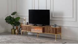 Ceviz Gold Detaylı Tv Sehpası Derya