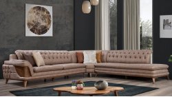 Deniz Ahşap Detaylı Köşe Takımı