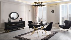 Maserati Gold Ayaklı Yemek Odası