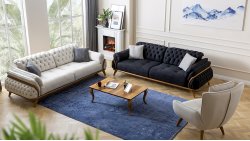 Rahat Tuğra Ahşap Ayaklı Koltuk Takımı