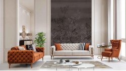 Ahşap Detaylı Sirius Koltuk Takımı