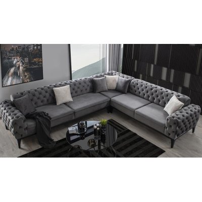 Ahşap Ayaklı Chester Köşe Takımı Viyana