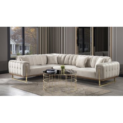 Metal Ayaklı Köşe Takımı Barbara