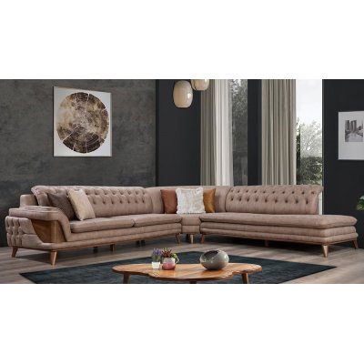 Deniz Ahşap Detaylı Köşe Takımı