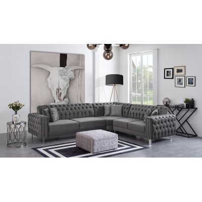 Metal Ayaklı Chester Köşe Takımı Floransa