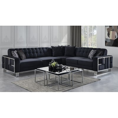 Metal Ayaklı Chester Köşe Takımı Napoli